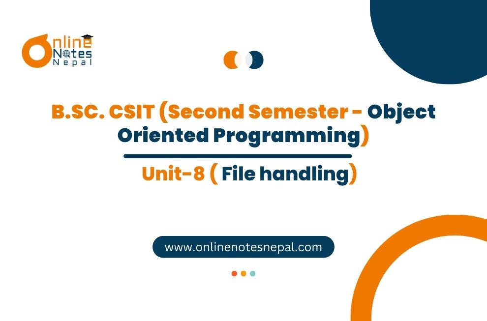 Unit 8: File handling